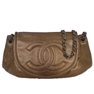 Chanel Bronze Calfskin Shoulder Bag 116730